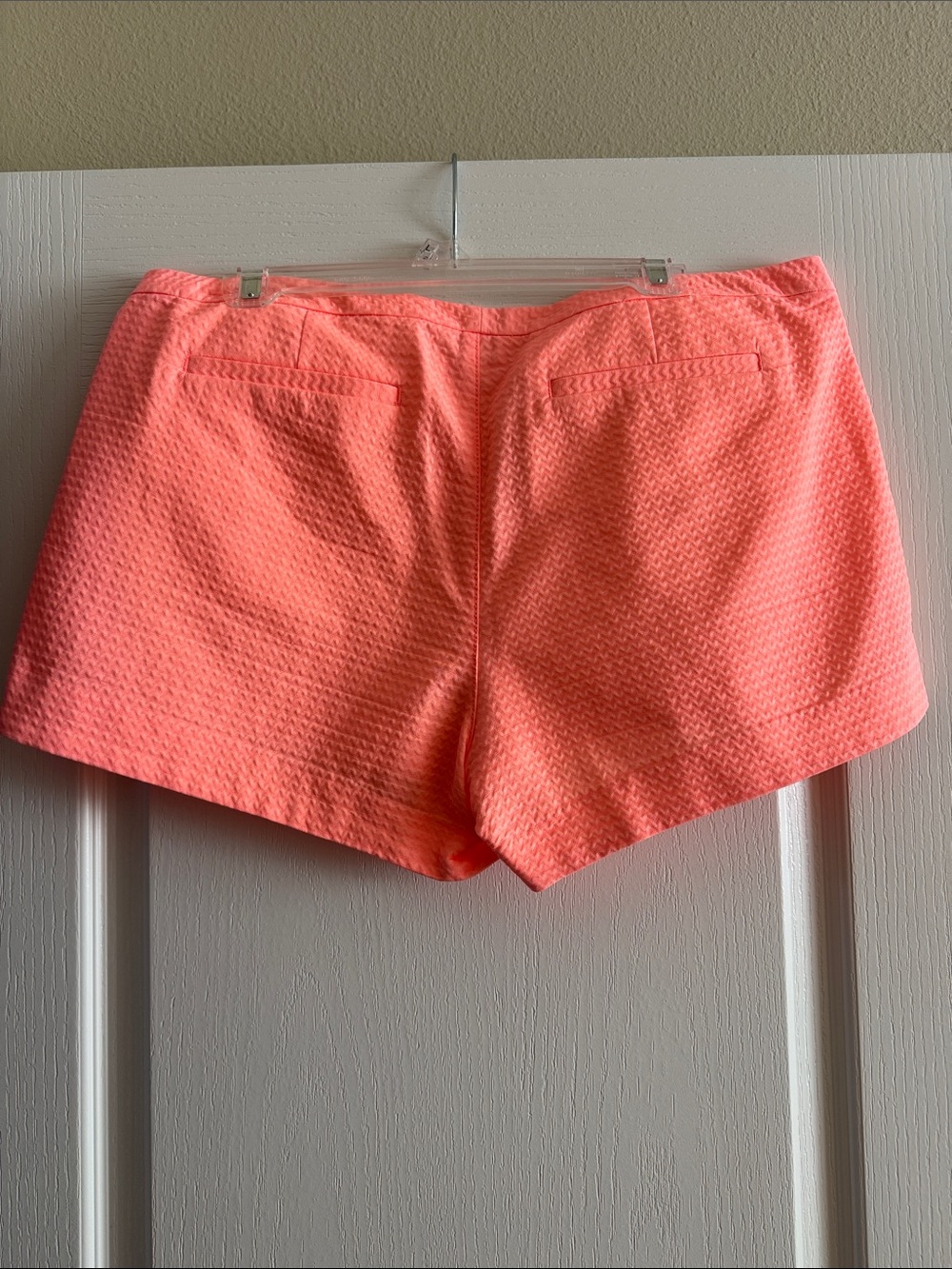 Lilly Pulitzer Coral-Peach High Waist Textured Shorts